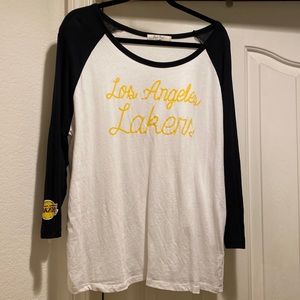 LOS ANGELES Lakers baseball shirt . Mid length sleeves comfy shirt